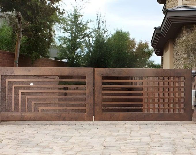 Cancello effetto corten